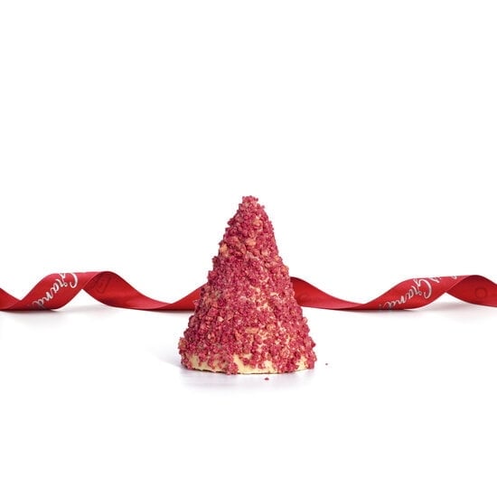Xmas tree raspberry crunch