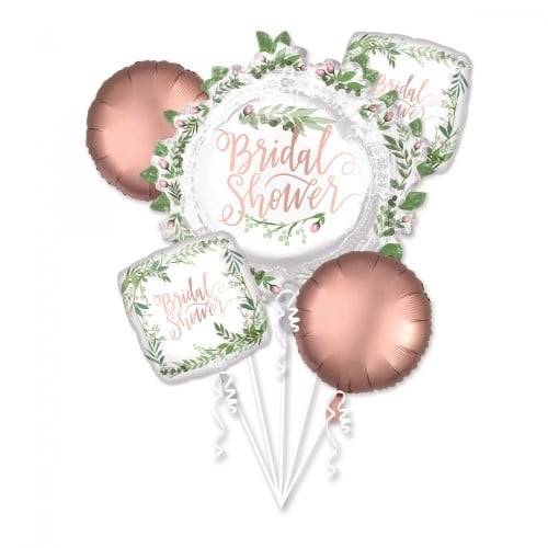 Bouquet Love &amp; Leaves Bridal Shower Foil Balloon