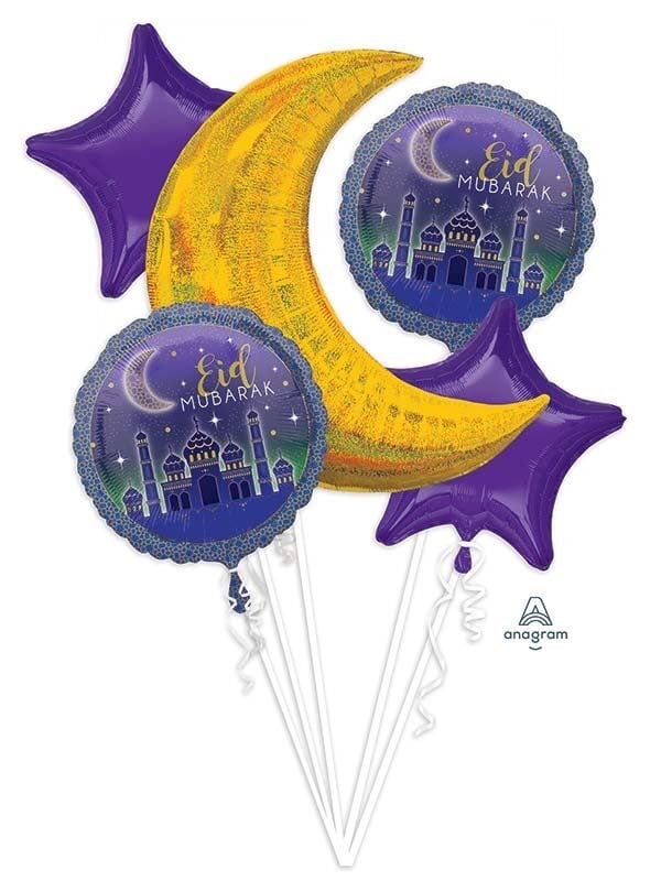 Eid Mubarak Foil Balloon Bouquet