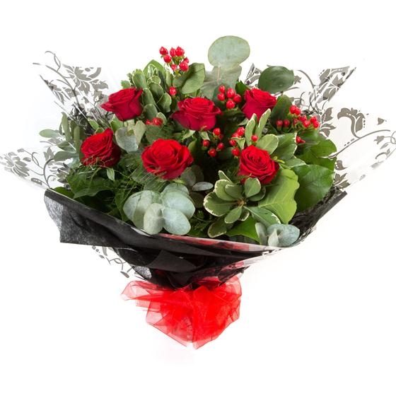 Six Long Stemmed Red Roses (Standard)
