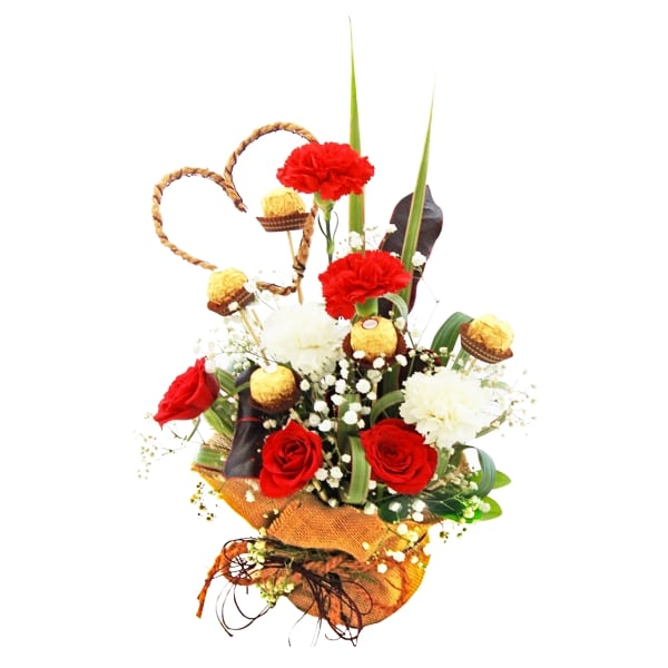 Sweet Valentine Flowers And Chocolate