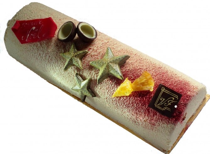 Coconut Pineapple Christmas Yule Log