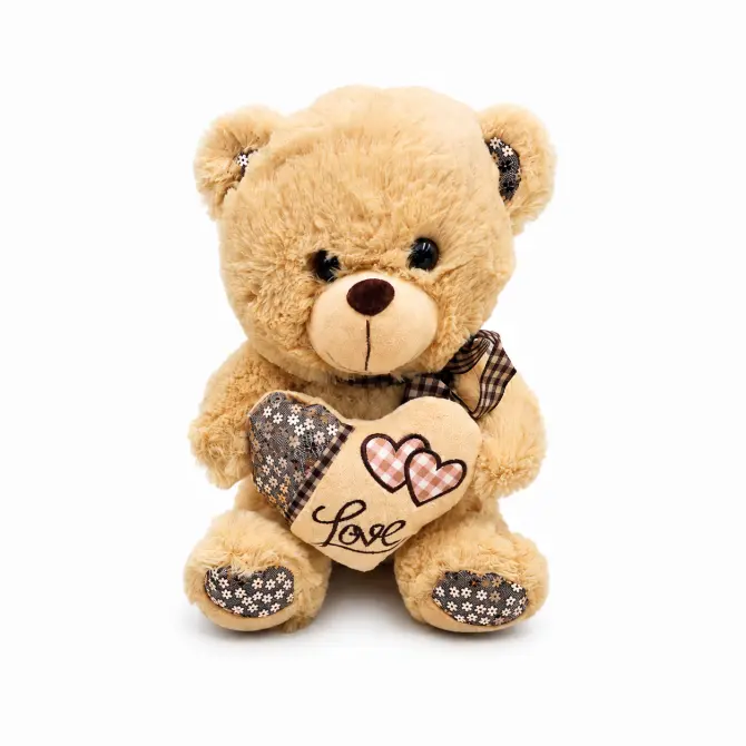 “Love” Teddy Bear – Heart Pillow Plush