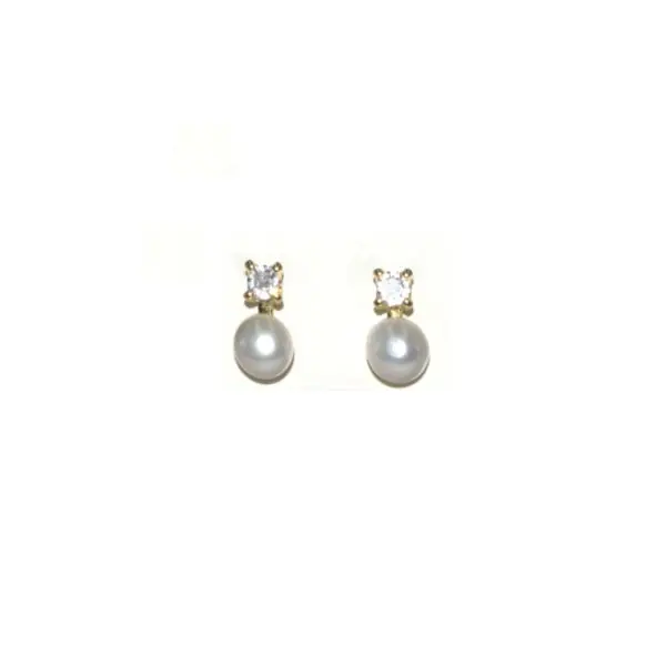 Pearl and Rhinestone Earrings
