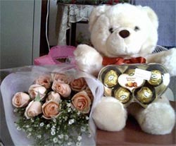Rose With Bear + Chocolate