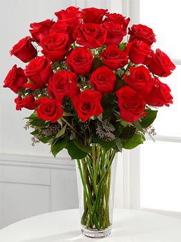 2 Dozen Roses In A Vase
