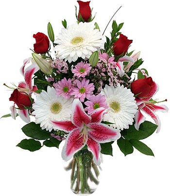 Mixed Flowers In Vase