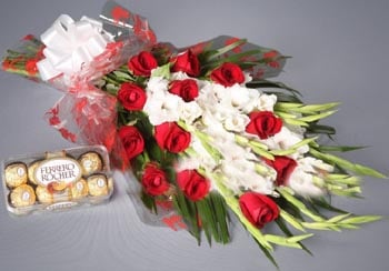 Mixed Flower With Ferrero Rocher Chocolate