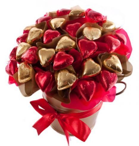 Heart Shaped Chocolate Bouquet