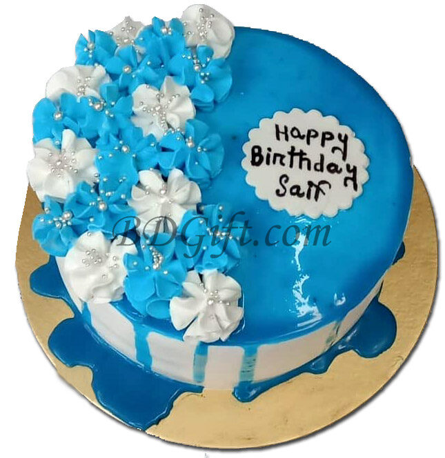 2 Pounds Round Shape Vanilla Cake
