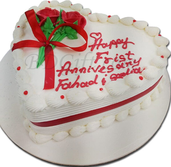 2.2 Pounds Vanilla Heart Cake