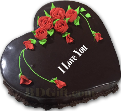 2.2 Pounds Chocolate Heart Cake
