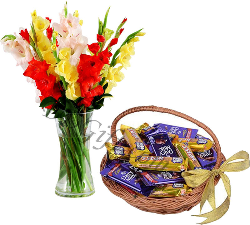 Chocolate basket W/ Flowers