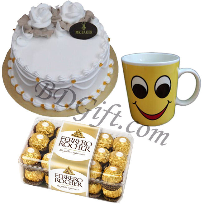 (01) Cake W/ Mug & Chocolate