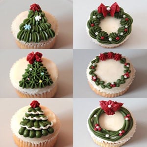 (06) 1 Pound Vanilla Christmas Cake