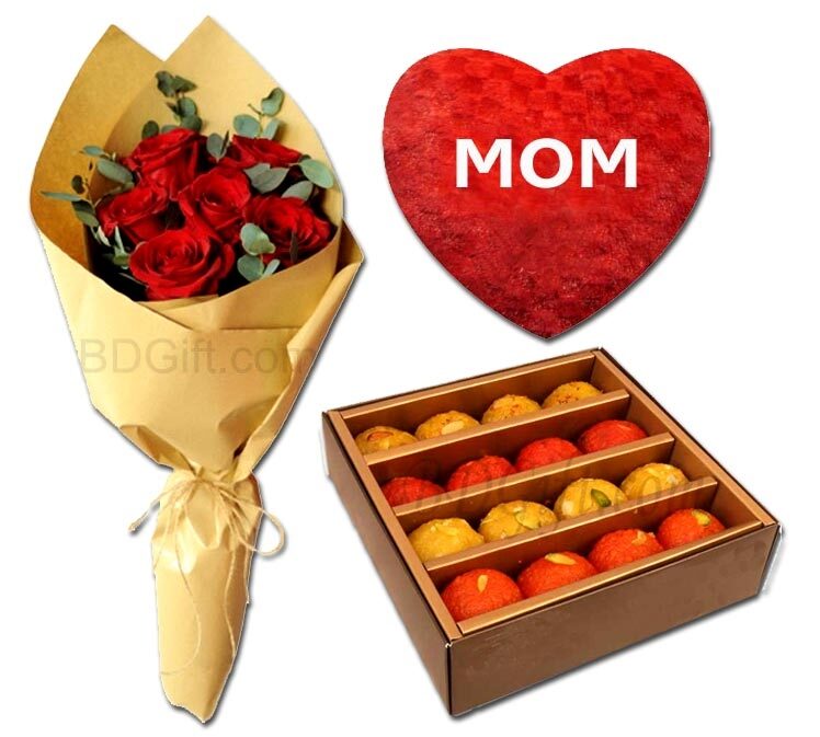 Flower W/ Sweets & Pillow