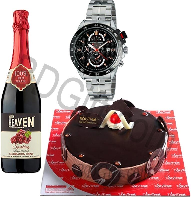 Juice W/ cake & watch