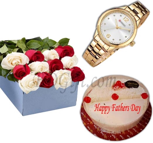 (03) Cake W/ Watch & Flowers
