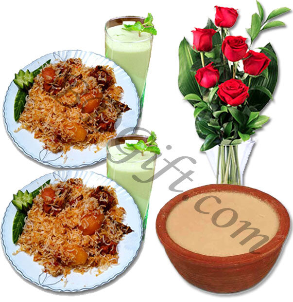 (000001) Fakruddin Kacchi Biriyani W/ Doi & Roses