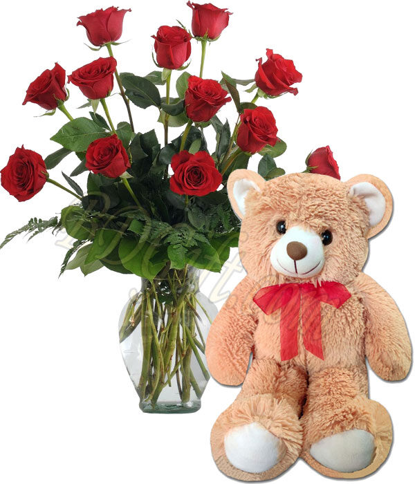 (79)Roses with bear