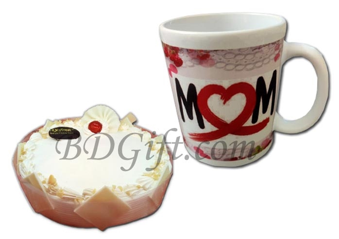 (04) Half kg cake W/ Mom Mug