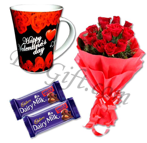 (001) Flowers W/ Mug & Chocolates