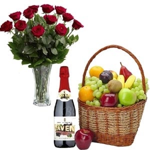 (16) Chocolate bouquet and rose
