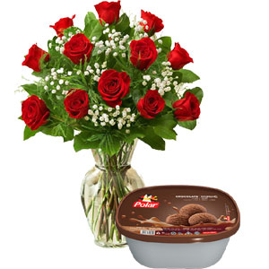 (32) Assorted Chocolate Basket W/ Mixed Flowers