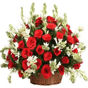 Rajanigandha and Rose in a Baskets