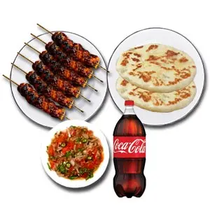 (05) 6 Star Beef Sheek Kabab W/4 Naan and Coke