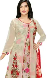 Jorjet & Silk combination Salwar Kameez