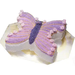 (18) Hot - 4.4 Pounds Vanilla Butterfly Cake