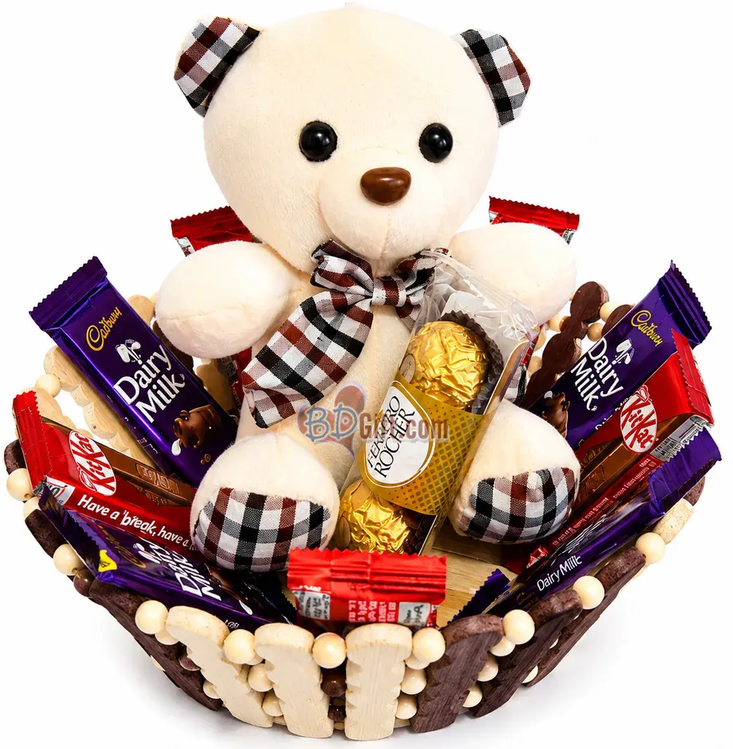 Sweet Bear Chocolate Basket