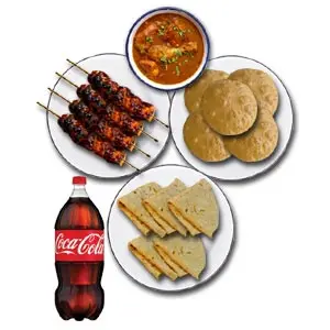 (19) Kabab factory beef sheekh Kabab W/ romali ruti, Luchi porota & chicken korai - 5 Person