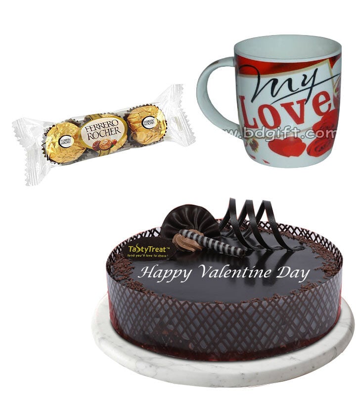 (0001) Cake W/ Mug & Chocolate