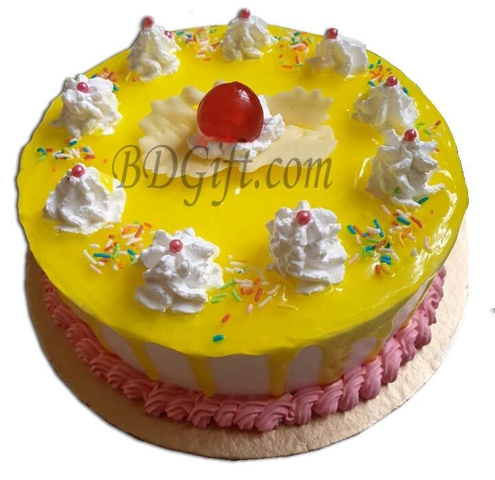 2 Pounds Round Shape Vanilla Cake