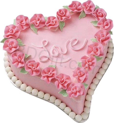 3.3 pounds Vanilla Heart Cake