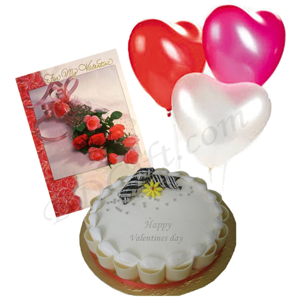 Cake W/ card &amp; balloon