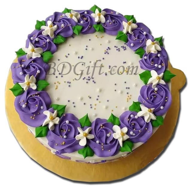 1 Pound Round Shape Vanilla Cake