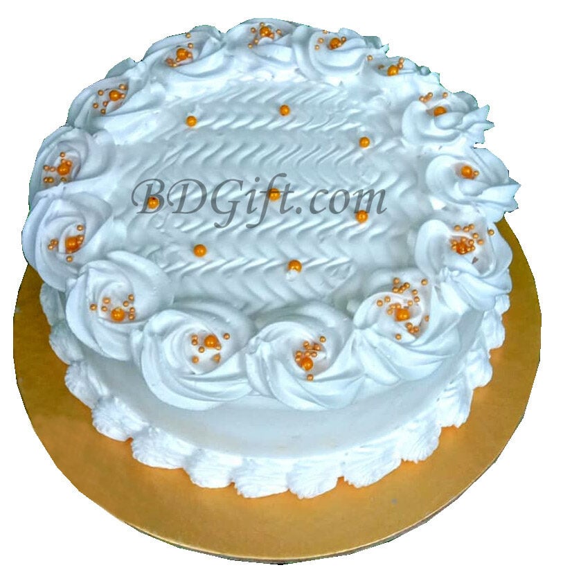 2 Pounds Round Shape Vanilla Cake