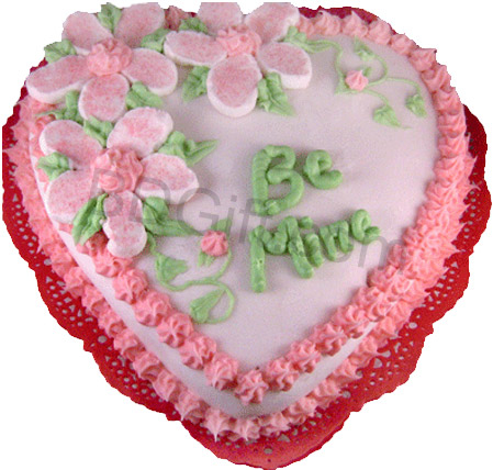 3.3 pounds Vanilla Heart Cake