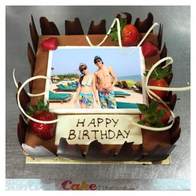 Photo or picture on a cake