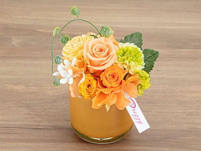 Chouette orange(Preserved Flower)