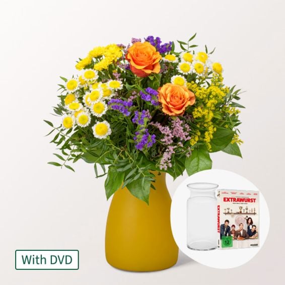 Flower Bouquet BlÃ¼tenwiese with DVD & vase