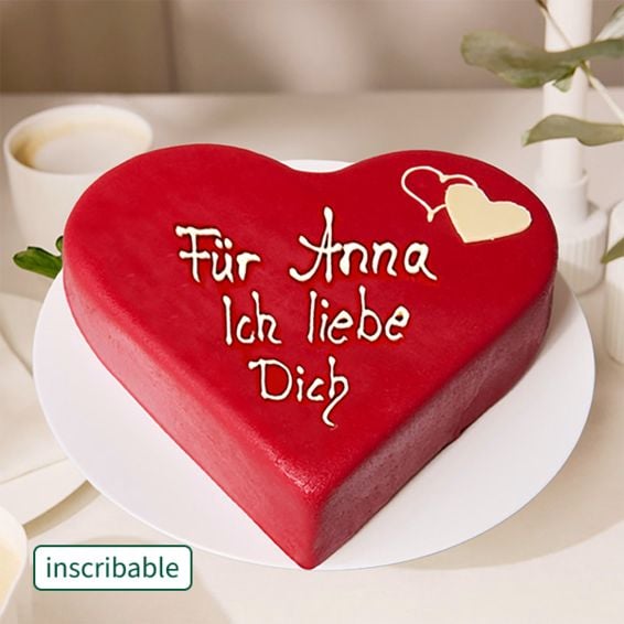 Confectioners' Heart Cake with an Individual Text