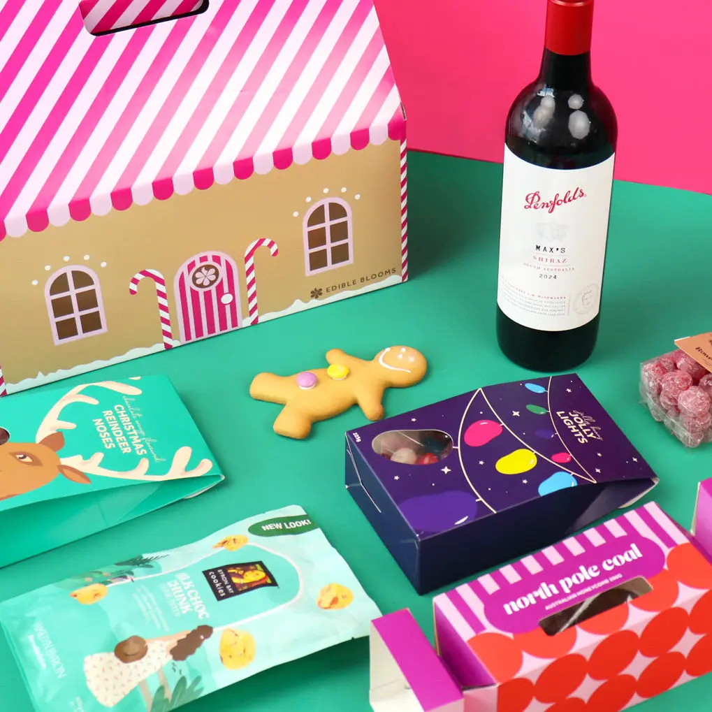 Gingerbread House Hamper - Penfolds Shiraz