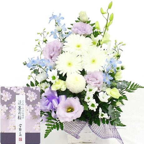 Offering Arrangement (Omakase Standard) + Incense Stick "Usuzumi no Sakura"