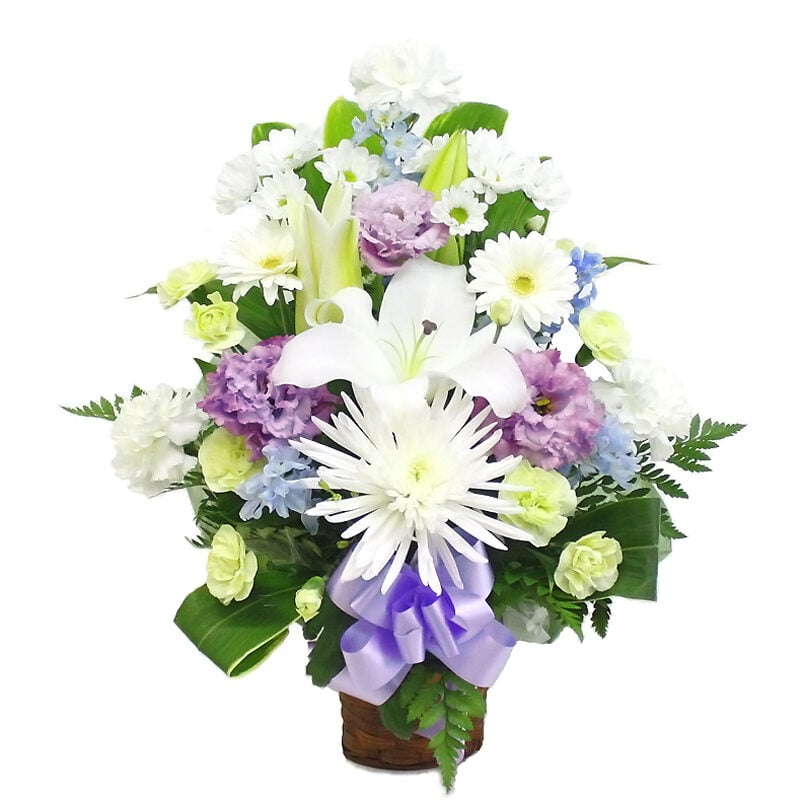 Offering Arrange Deluxe Tall White & Purple