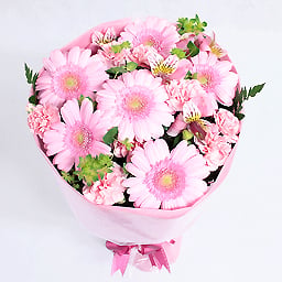 Ice cream, peach, bouquet
