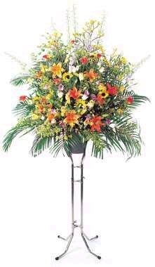 Flower stand, 1 tier, warm colors